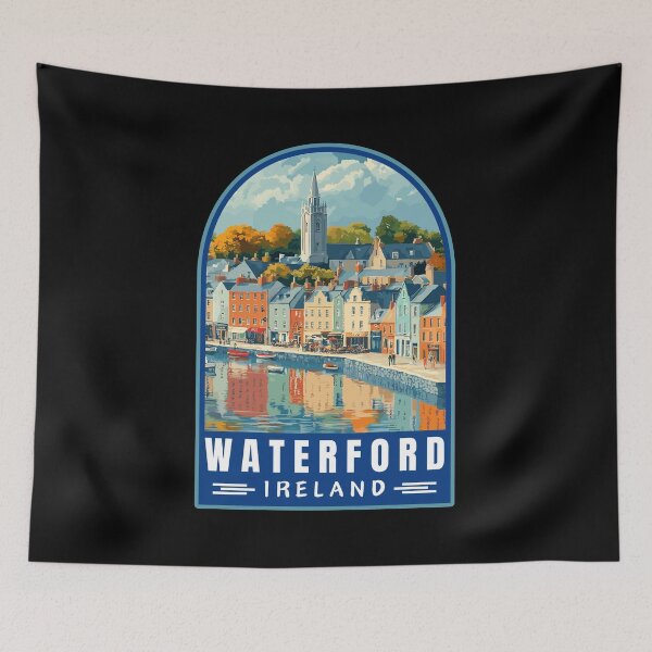 Item preview, Waterford in Ireland Retro Travel Art Landscape designed and sold by MaateoDesign.