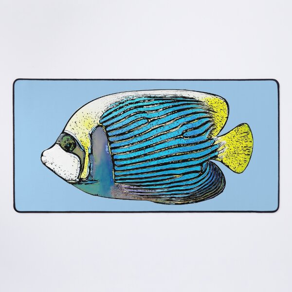 Item preview, Adult Emperor Angelfish Black Alternate Design designed and sold by designsasstultd.
