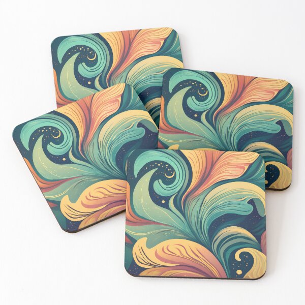Item preview, Mid-Century Modern Inspired Abstract Floral Pattern – Bold Colors & Detailed Artwork designed and sold by Teemaniac.