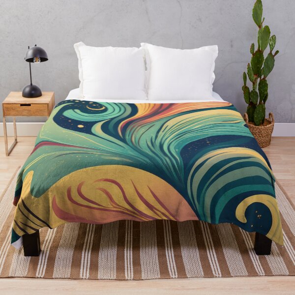 Item preview, Mid-Century Modern Inspired Abstract Floral Pattern – Bold Colors & Detailed Artwork designed and sold by Teemaniac.