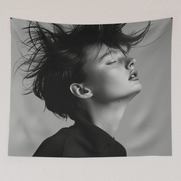 Item preview, Woman with Windblown Hair designed and sold by ArtSE46.