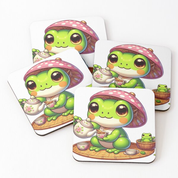 Item preview, Cute Chibi Frog drinking tea classic t-shirt, stickers etc. designed and sold by EpiphanyArt28.