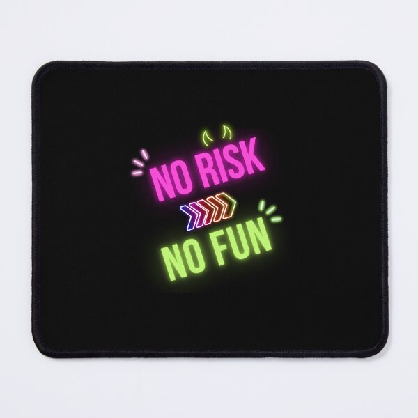 Item preview, No risk, no fun, neon-style graphics designed and sold by silent-violin.