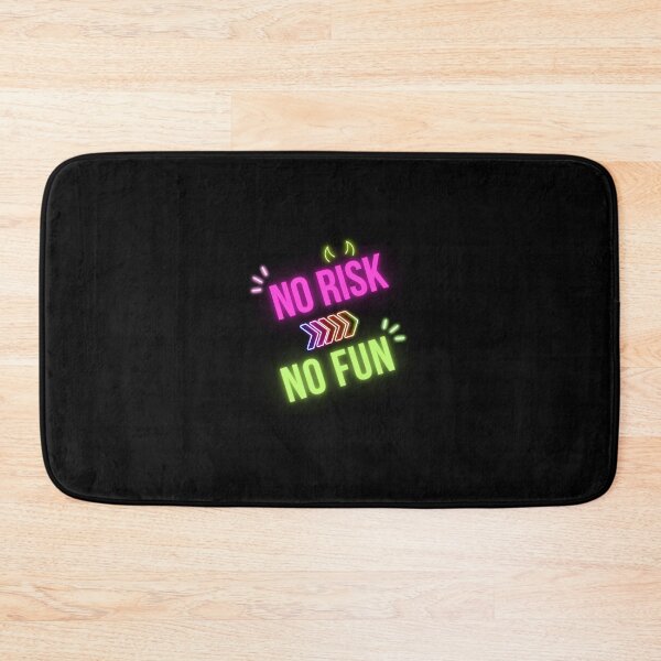 Item preview, No risk, no fun, neon-style graphics designed and sold by silent-violin.