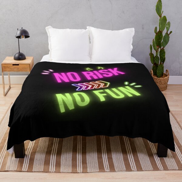 Item preview, No risk, no fun, neon-style graphics designed and sold by silent-violin.