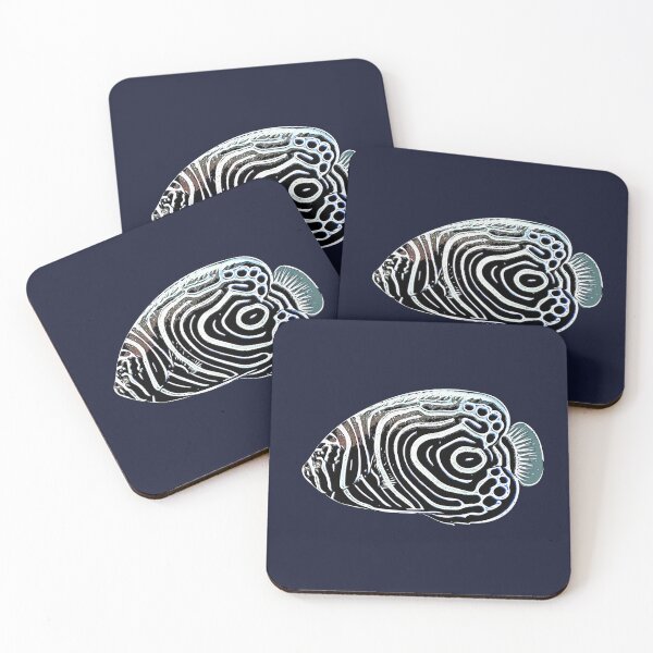 Item preview, Juvenile Emperor Angelfish White Alternate Design  designed and sold by designsasstultd.
