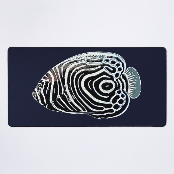 Item preview, Juvenile Emperor Angelfish White Alternate Design designed and sold by designsasstultd.