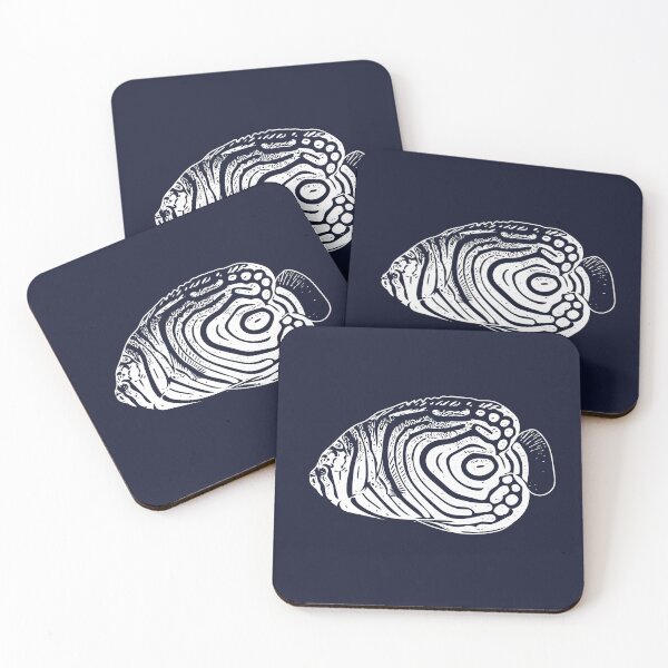 Item preview, Juvenile Emperor Angelfish White Design  designed and sold by designsasstultd.