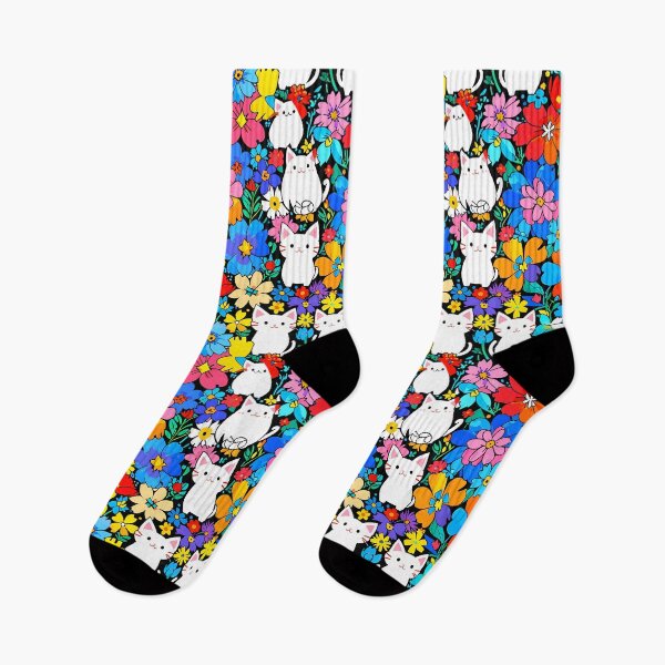 Item preview, Kittens & Flowers Pattern Design  designed and sold by Domo-Design.