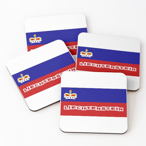 Item preview, Liechtenstein Flag with Font designed and sold by Havocgirl.