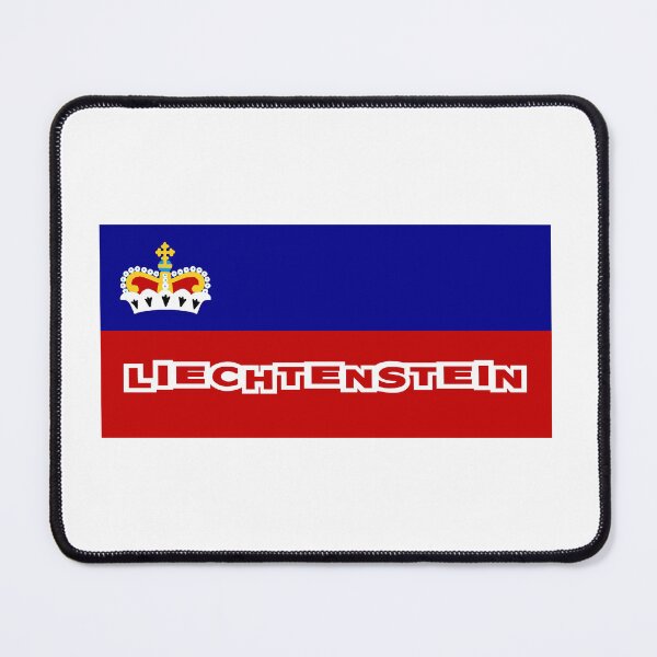 Item preview, Liechtenstein Flag with Font designed and sold by Havocgirl.