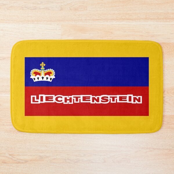 Item preview, Liechtenstein Flag with Font designed and sold by Havocgirl.