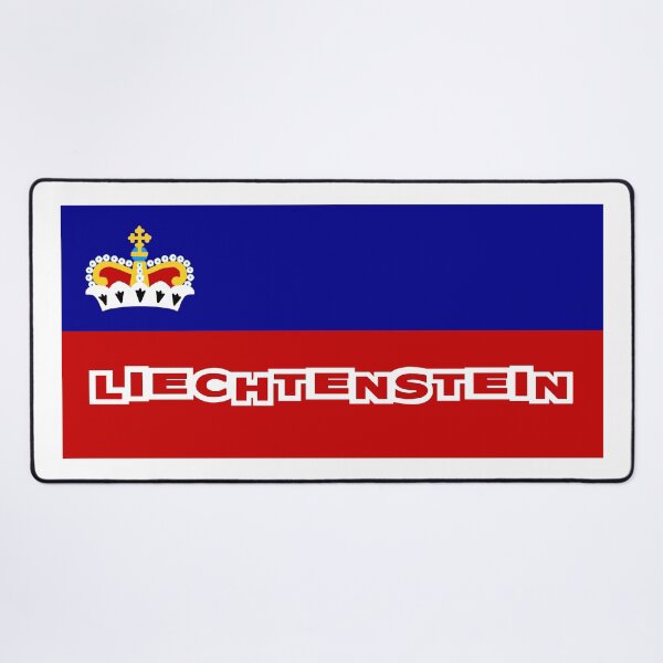 Item preview, Liechtenstein Flag with Font designed and sold by Havocgirl.