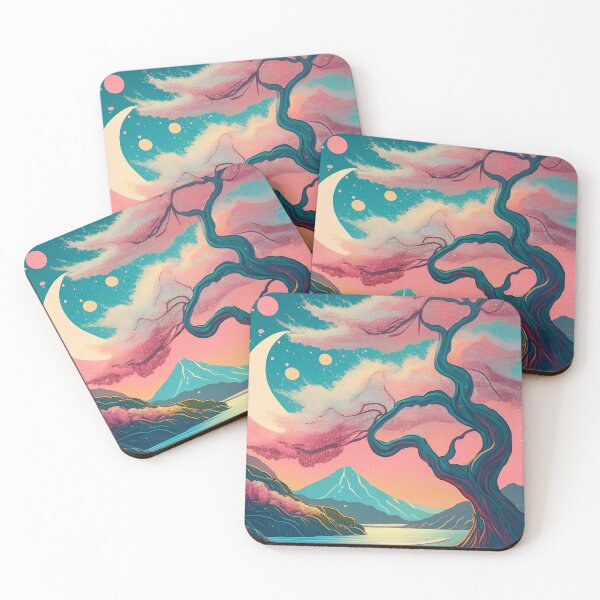 Item preview, Vintage Night Sky Cherry Blossom Wallpaper – Japanese-Inspired Spring Design with a Modern Twist designed and sold by Teemaniac.