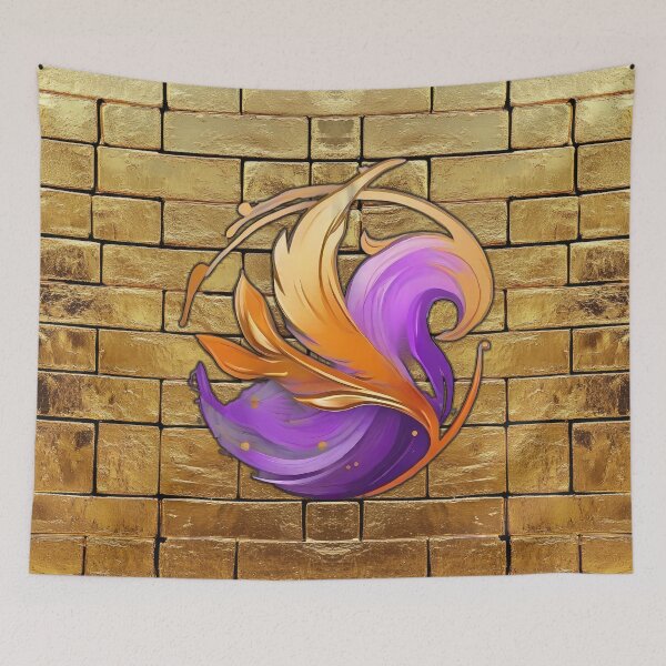 Item preview, Golden wall with modern logo designed and sold by Made-by-Gus.