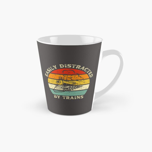 Item preview, Easily Distracted by Trains | Fun Train Enthusiast Design designed and sold by SebisTshirts.
