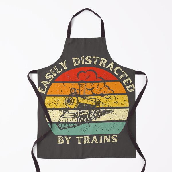 Item preview, Easily Distracted by Trains | Fun Train Enthusiast Design designed and sold by SebisTshirts.