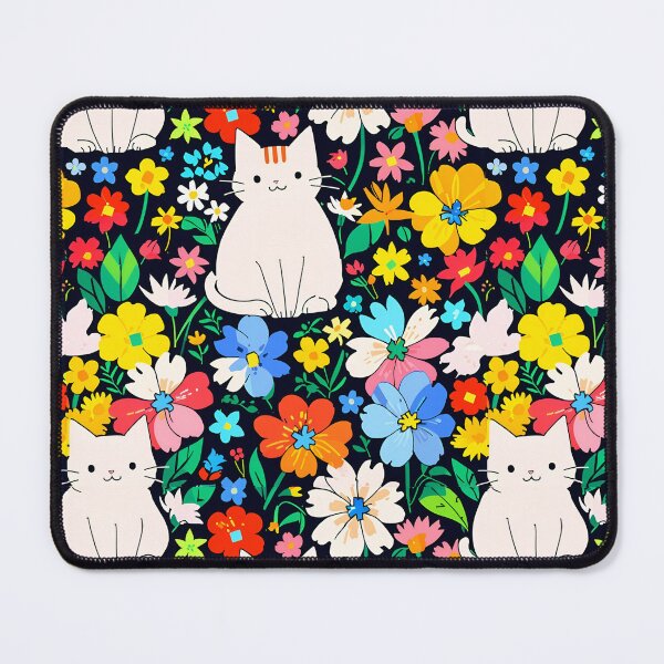 Item preview, Kittens & Flowers Pattern Design 3 designed and sold by Domo-Design.