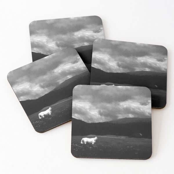 Item preview, White Stallion in a Monochrome Dreamscape designed and sold by Wayne King.