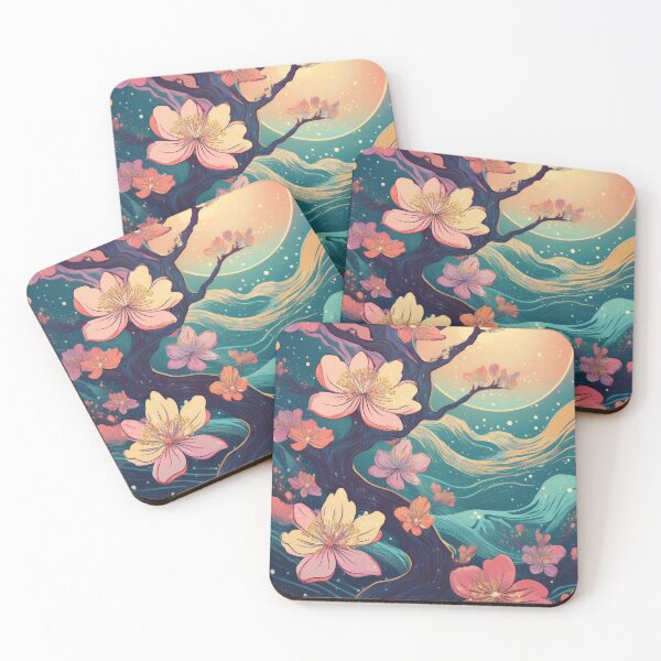 Item preview, Vintage Night Sky Cherry Blossom Wallpaper – Japanese-Inspired Spring Design with a Modern Twist designed and sold by Teemaniac.