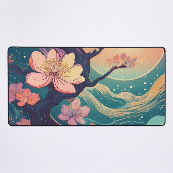 Item preview, Vintage Night Sky Cherry Blossom Wallpaper – Japanese-Inspired Spring Design with a Modern Twist designed and sold by Teemaniac.