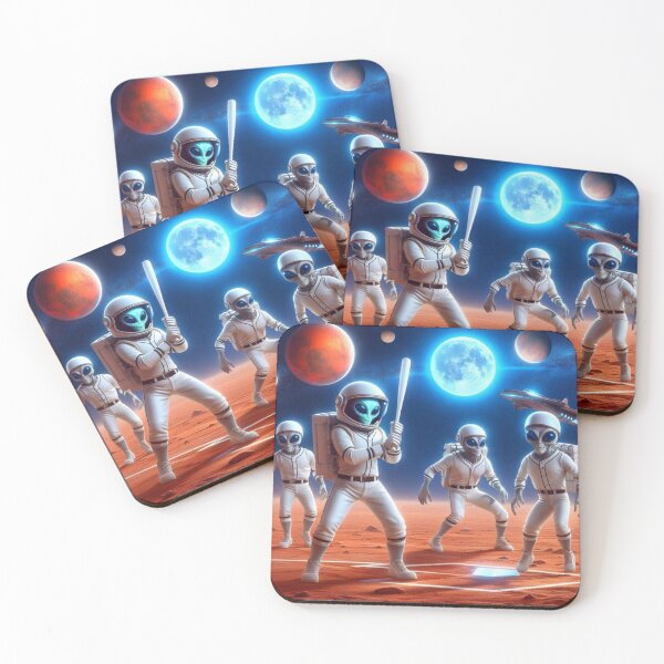 Item preview, Aliens playing baseball designed and sold by Dogandesighn.