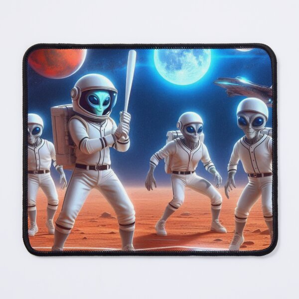 Item preview, Aliens playing baseball designed and sold by Dogandesighn.