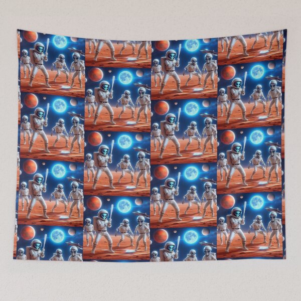 Item preview, Aliens playing baseball designed and sold by Dogandesighn.