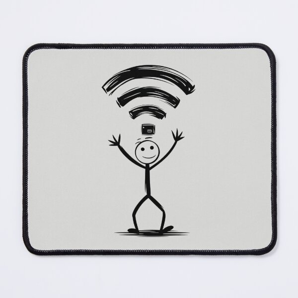 Item preview, Stickman Wi-Fi Struggle designed and sold by SignumShop.
