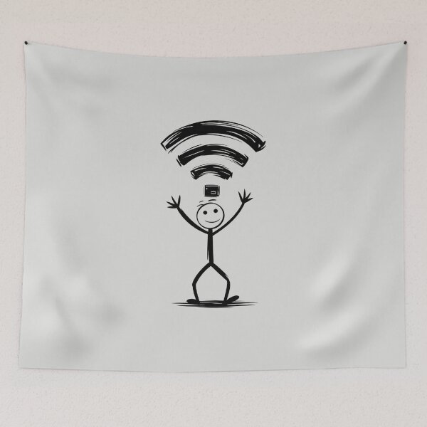 Item preview, Stickman Wi-Fi Struggle designed and sold by SignumShop.