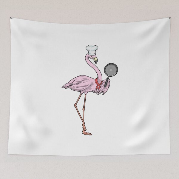 Item preview, Flamingo Chef Pan Cook designed and sold by Snabdesign84.