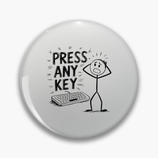 Item preview, Stickman Press Any Key designed and sold by SignumShop.