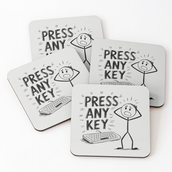 Item preview, Stickman Press Any Key designed and sold by SignumShop.