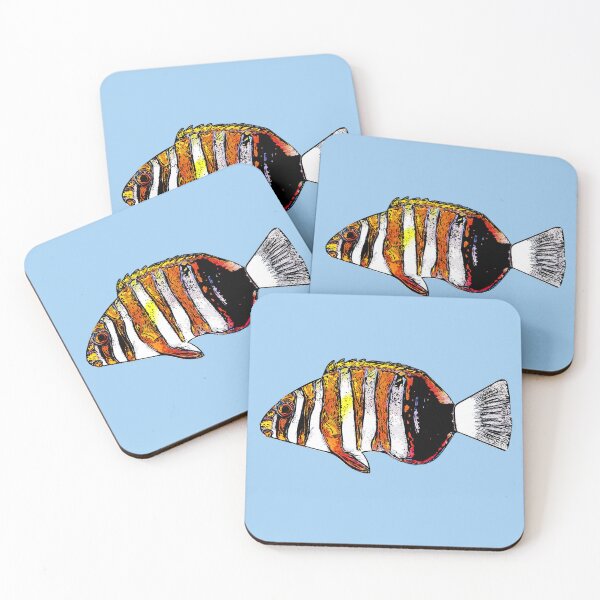 Item preview, Harlequin Tuskfish Black Alternate Design  designed and sold by designsasstultd.