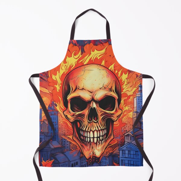 Item preview, Fire Skull Destroys the City designed and sold by TeeLabDesign.