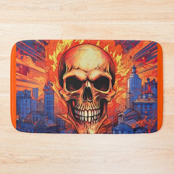 Item preview, Fire Skull Destroys the City designed and sold by TeeLabDesign.