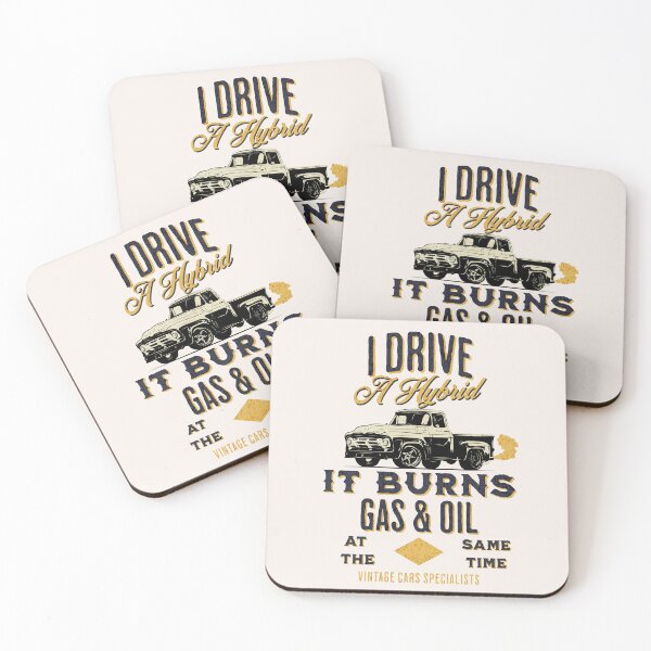 Item preview, I Drive A Hybrid It Burns Gas And Oil At The Same Time Car designed and sold by TheFunnyGuyShop.