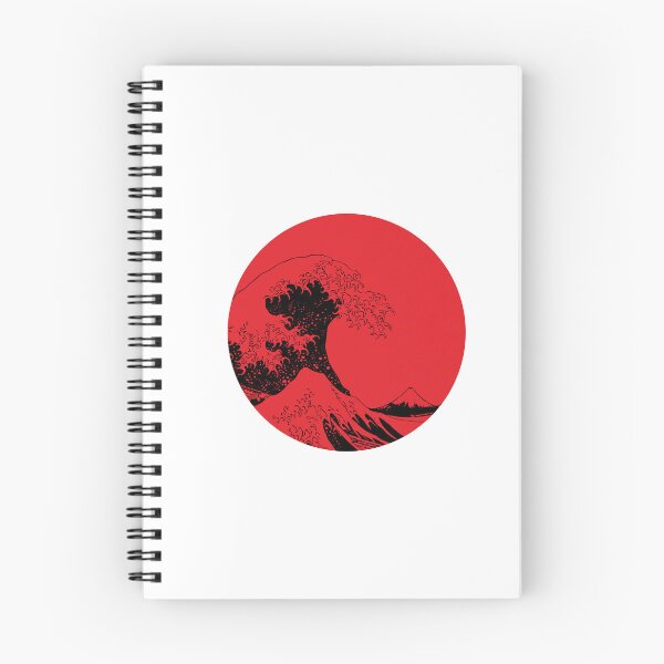Item preview, The Great Wave off Kanagawa by Ukiyo-e artist Hokusai upon Japanese flag designed and sold by Japan Design Prints.