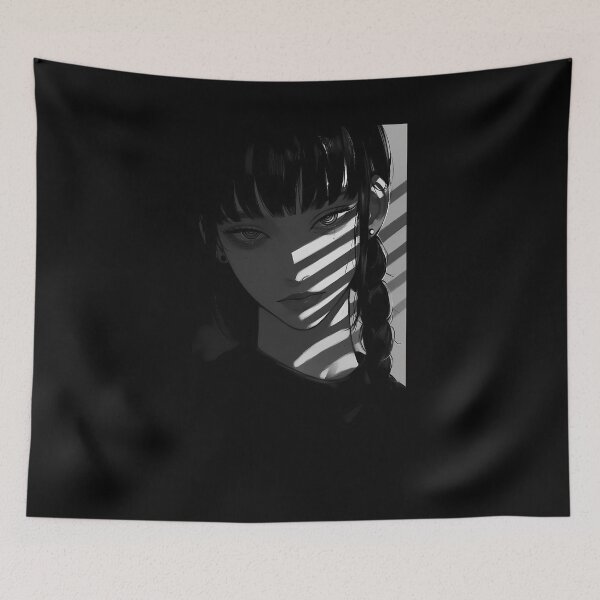 Item preview, Black and white manga girl designed and sold by KOB-DESIGN ⭐⭐⭐⭐⭐.