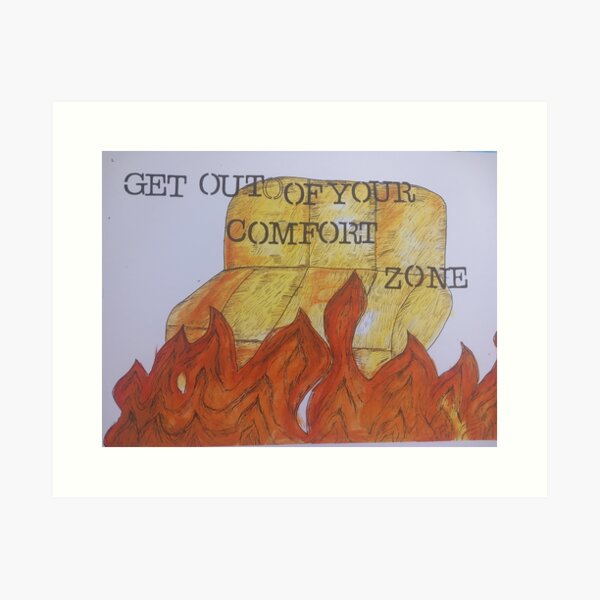 Item preview, watercolour illustrative get out of your comfort zone  designed and sold by Aimzeescrazycreations.