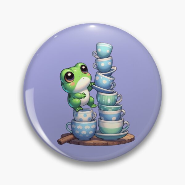 Item preview,  Cute Chibi Frog balancing teacups classic t-shirt, stickers etc. designed and sold by EpiphanyArt28.