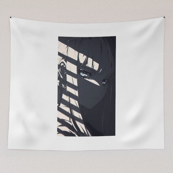 Item preview, manga girl black and white designed and sold by KOB-DESIGN ⭐⭐⭐⭐⭐.
