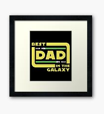 Best Dad In The Galaxy Shirt Fathers Day Shirt Lightsabers Jedi Framed Print