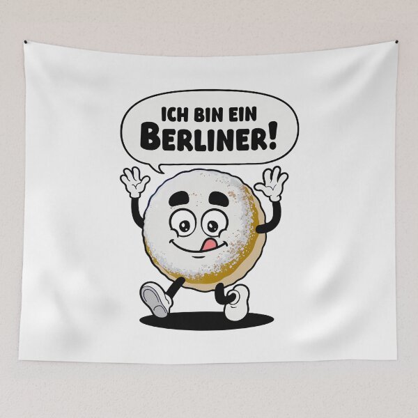 Item preview, Funny cartoon Berliner pancakes – I am a Berliner! designed and sold by Infinitee8hirts.