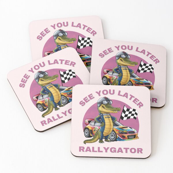 Item preview, Alligator Crocodile Funny Drag Racing Rally Motorsports Car designed and sold by NiibDesigns.