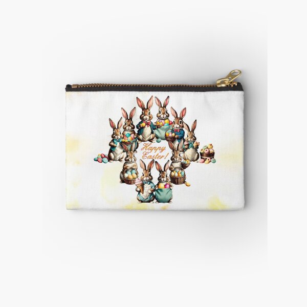 Item preview, A Cheerful Gathering of Easter Bunnies Wishing a Happy Easter | Gift for Easter designed and sold by UnhingedBird.