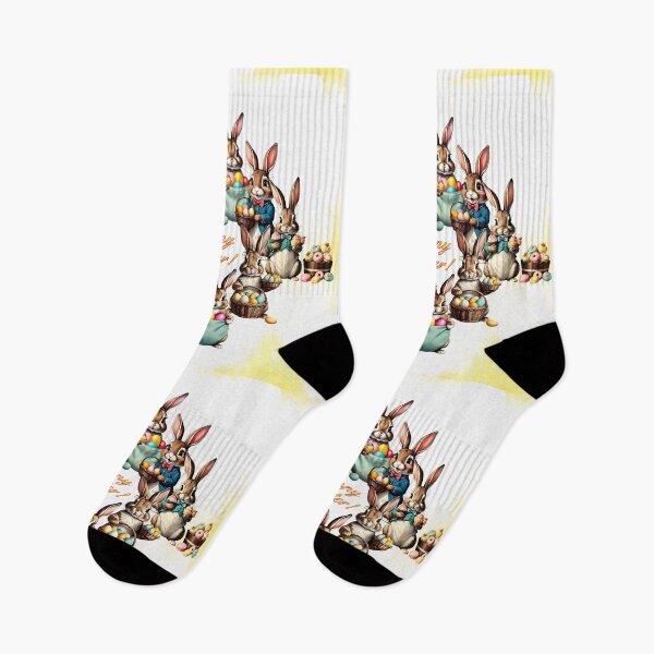 Item preview, A Cheerful Gathering of Easter Bunnies Wishing a Happy Easter | Gift for Easter designed and sold by UnhingedBird.