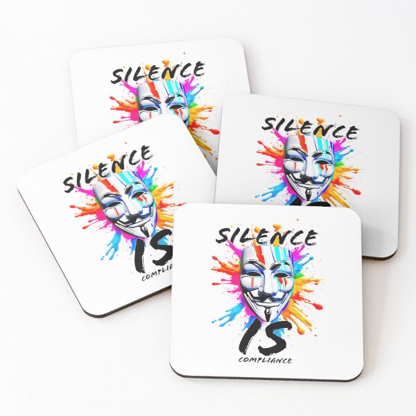 Item preview, Protest slogans. Anonymous. Silence is compliance designed and sold by Drone-tees.