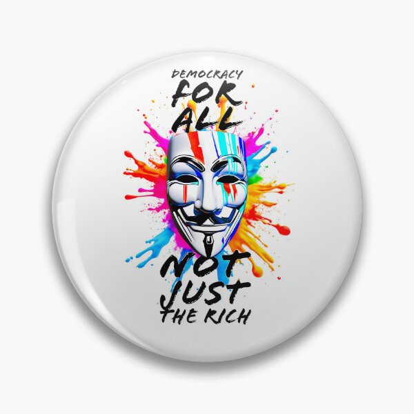 Item preview, Protest slogans. Anonymous. Democracy for all. designed and sold by Drone-tees.