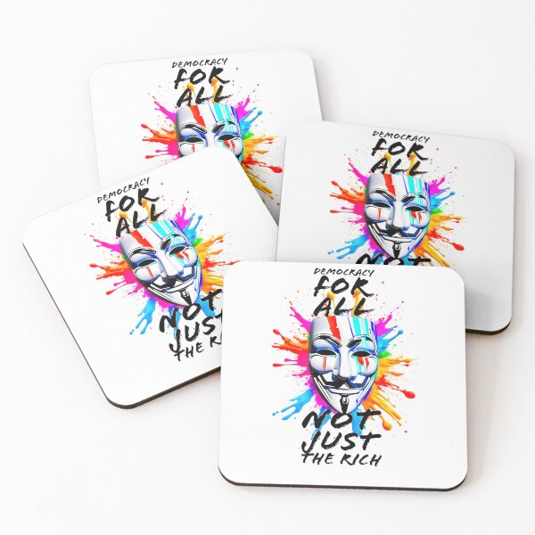 Item preview, Protest slogans. Anonymous. Democracy for all. designed and sold by Drone-tees.